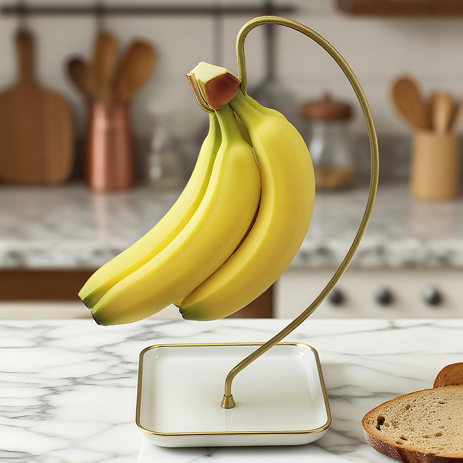 Amazon.com: VROOMIUM Banana Holder Stand with Ceramic Base - Holds